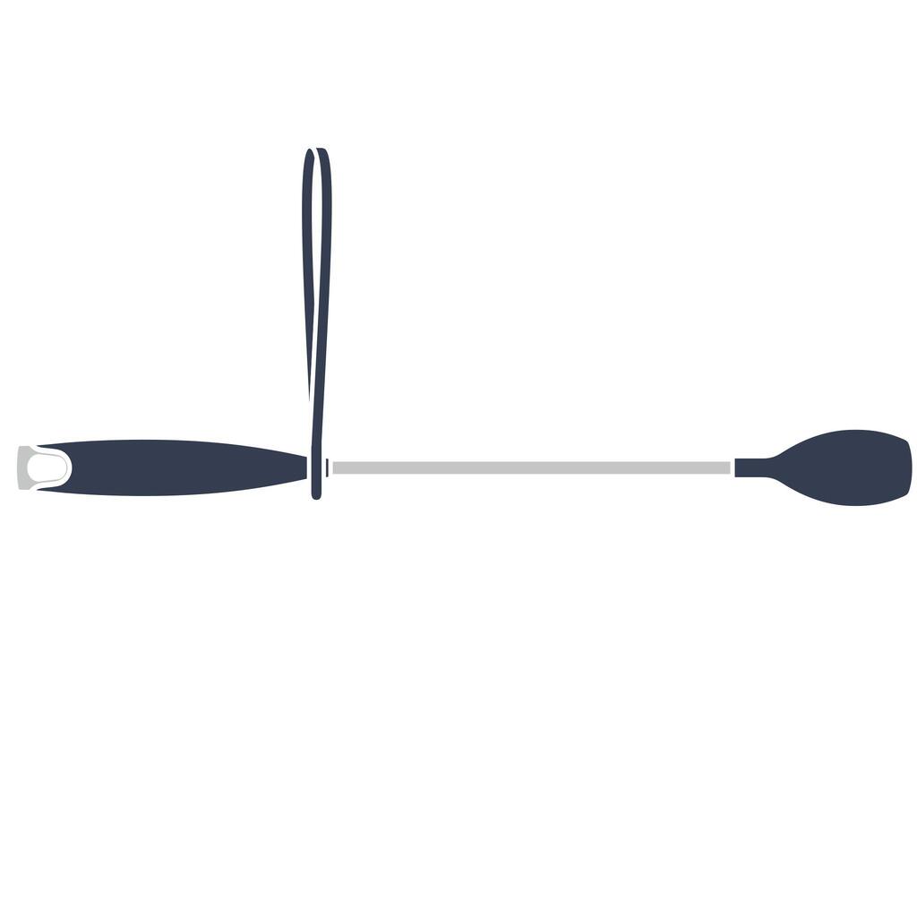 Fusta para equitación lisa 49cm - Fouganza  azul/gris