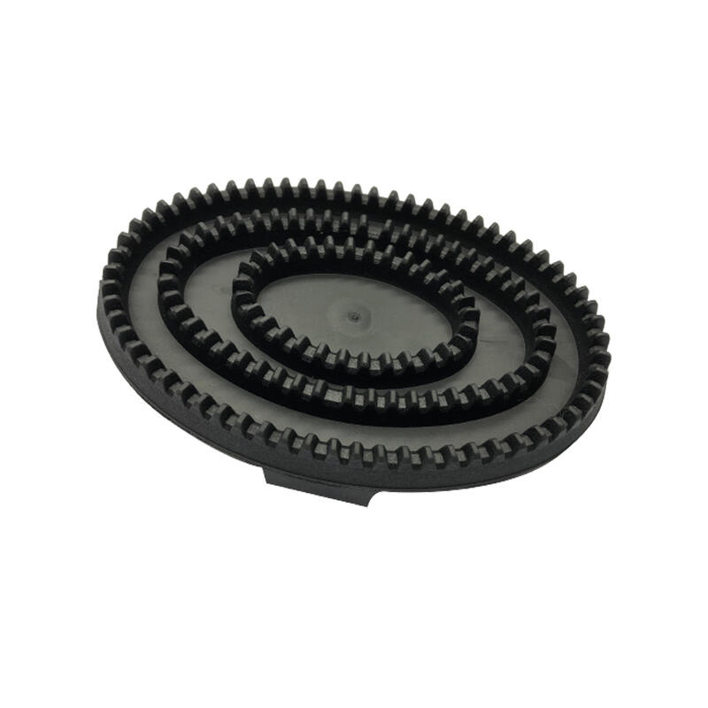 Hřbílko na čištění koní měkké černé velké