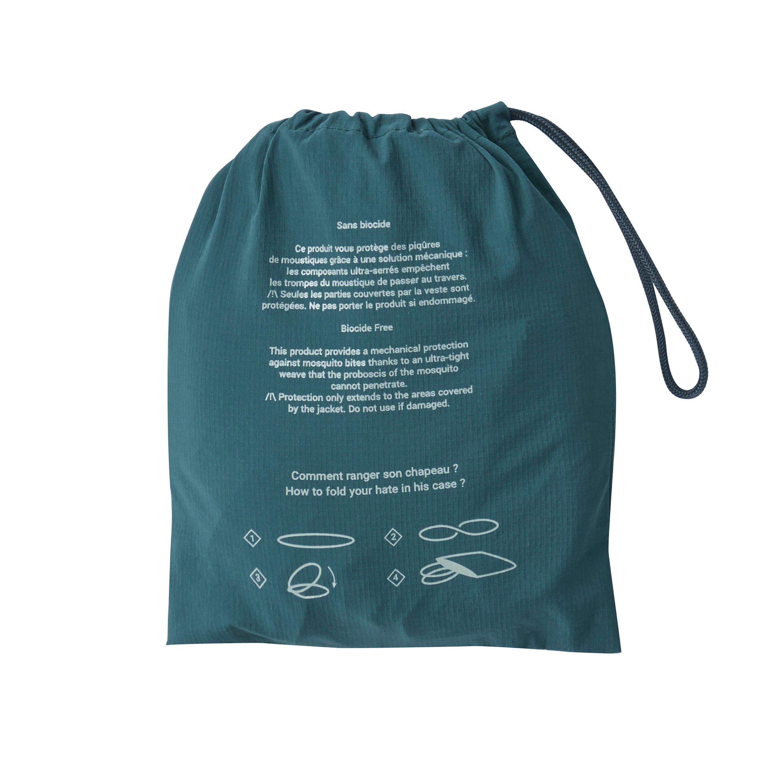 Шляпа противокомариная взрослая TROPIC 900 зелёная FORCLAZ