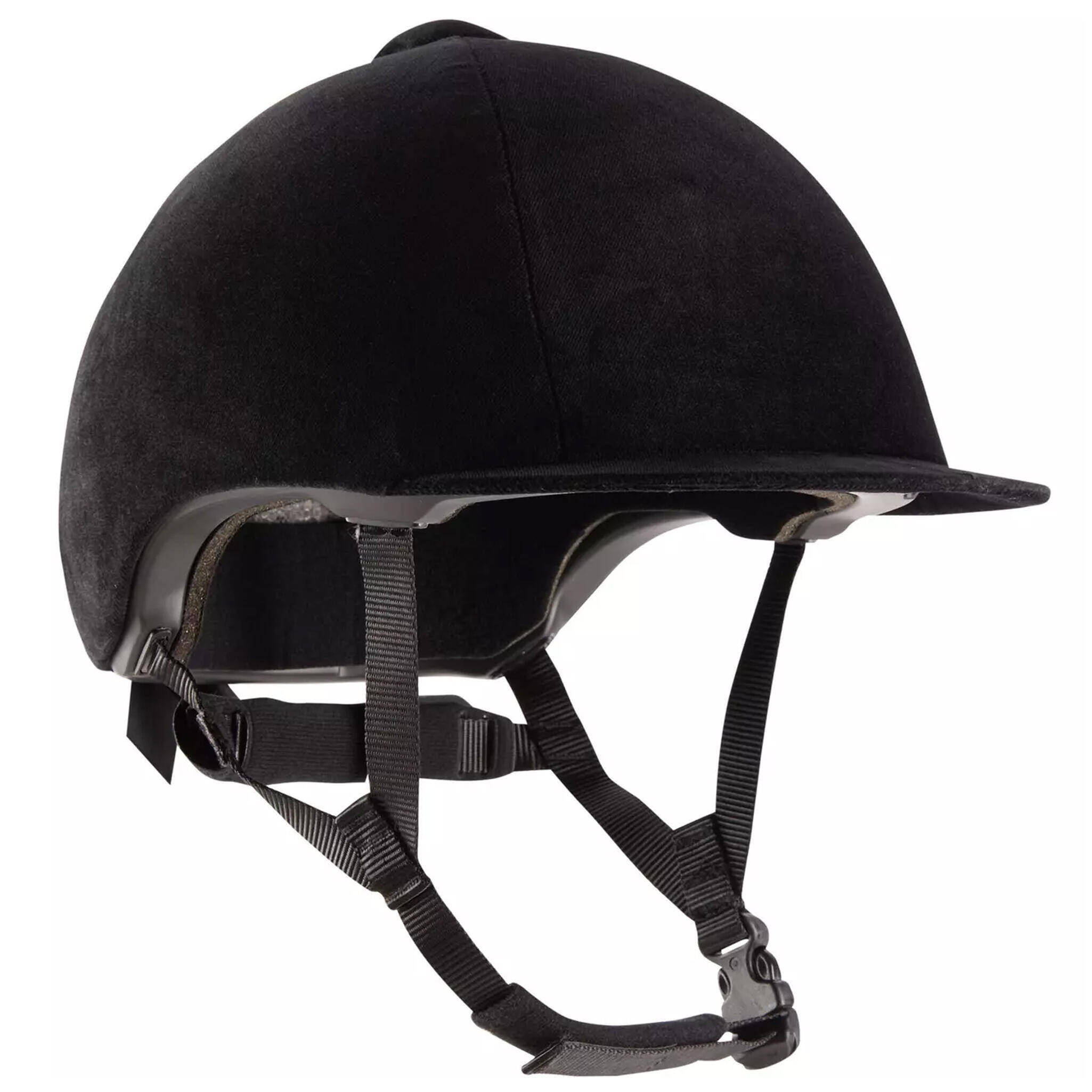 Adult/Kids' Horse Riding Helmet 140 - Black Velvet