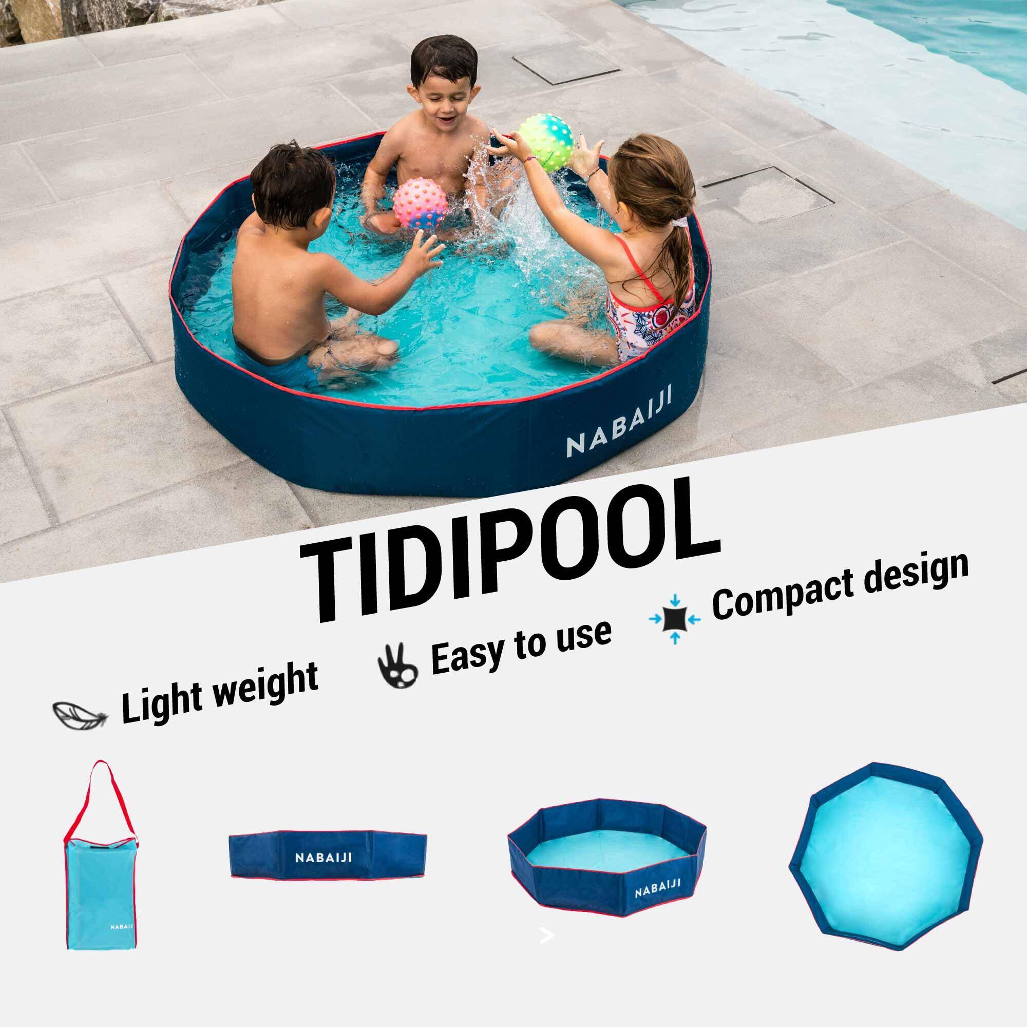 Swimming TIDIPOOL 120 Cm With Waterproof Carry Bag Portable & Easy Setup Blue -  2