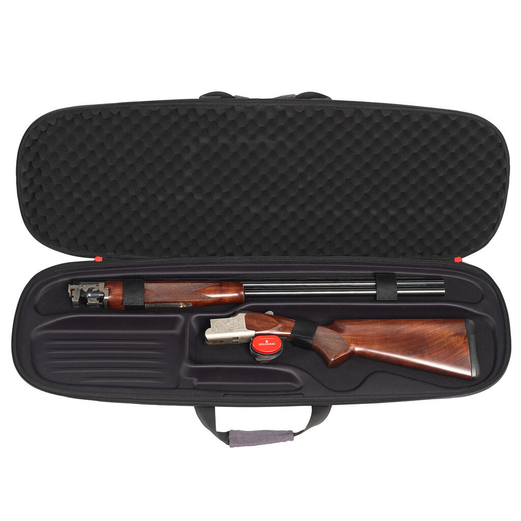 Fitted semi-rigid case for disassembled shotgun