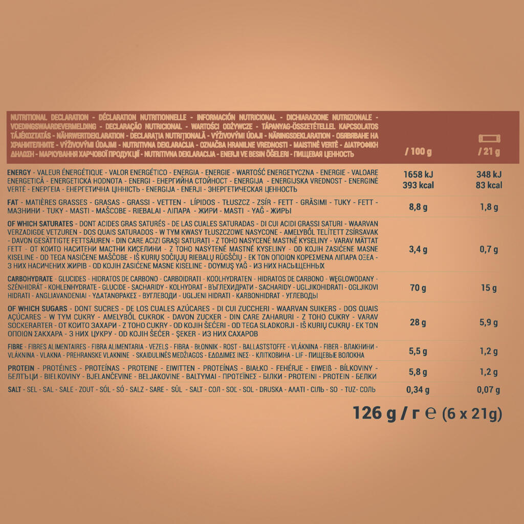 Müsliriegel Energy Schoko/Karamell 6 × 21 g