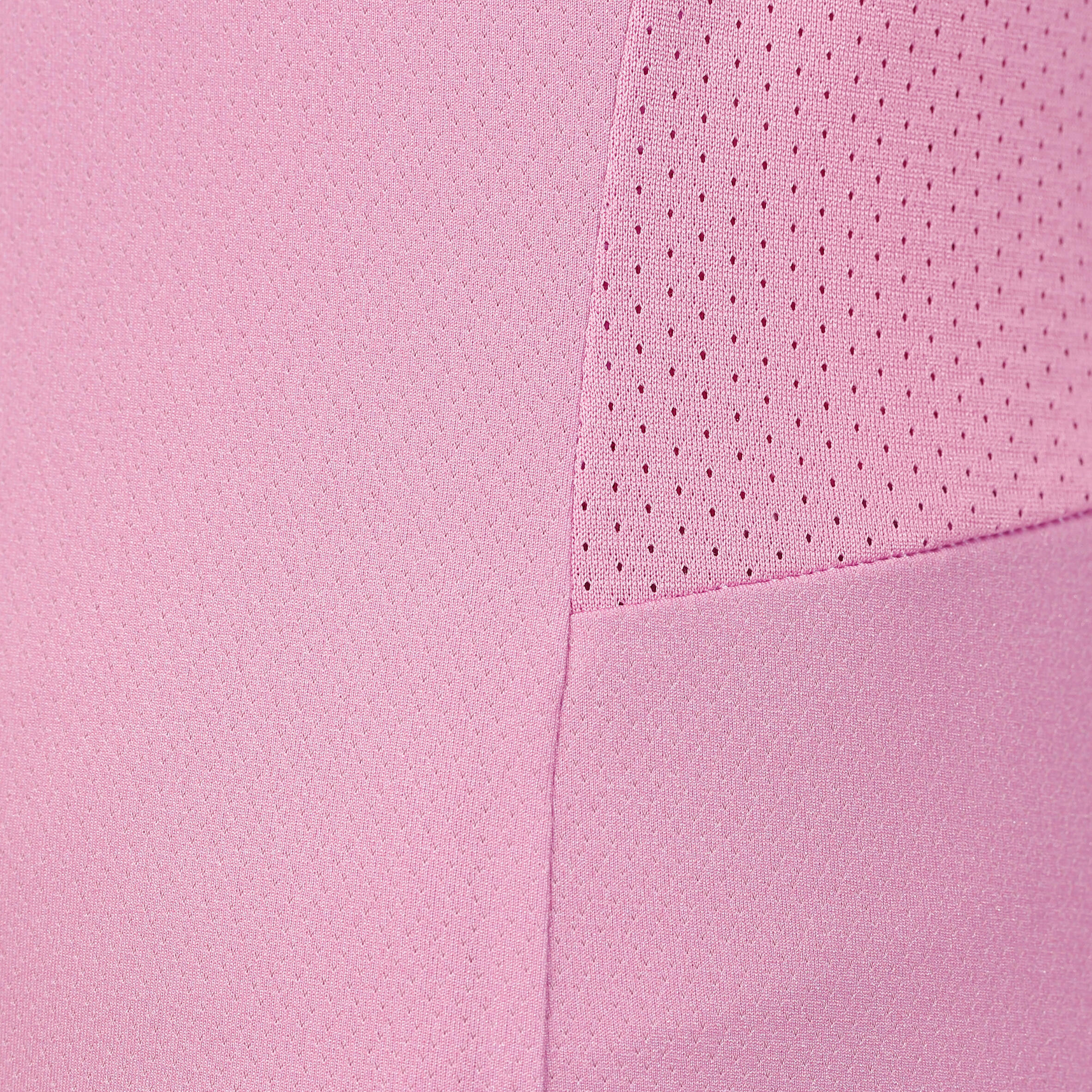 500 Women's Short Sleeve Cycling Jersey - Pink/Grey 7/8