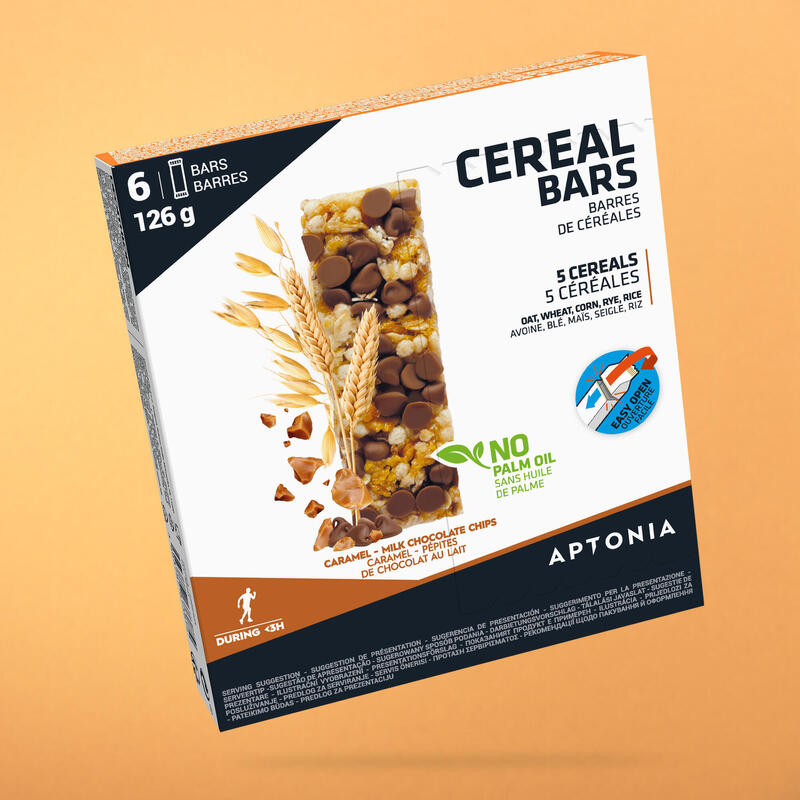 Baton Energizant cu Cereale Ciocolată-Caramel 6X21G