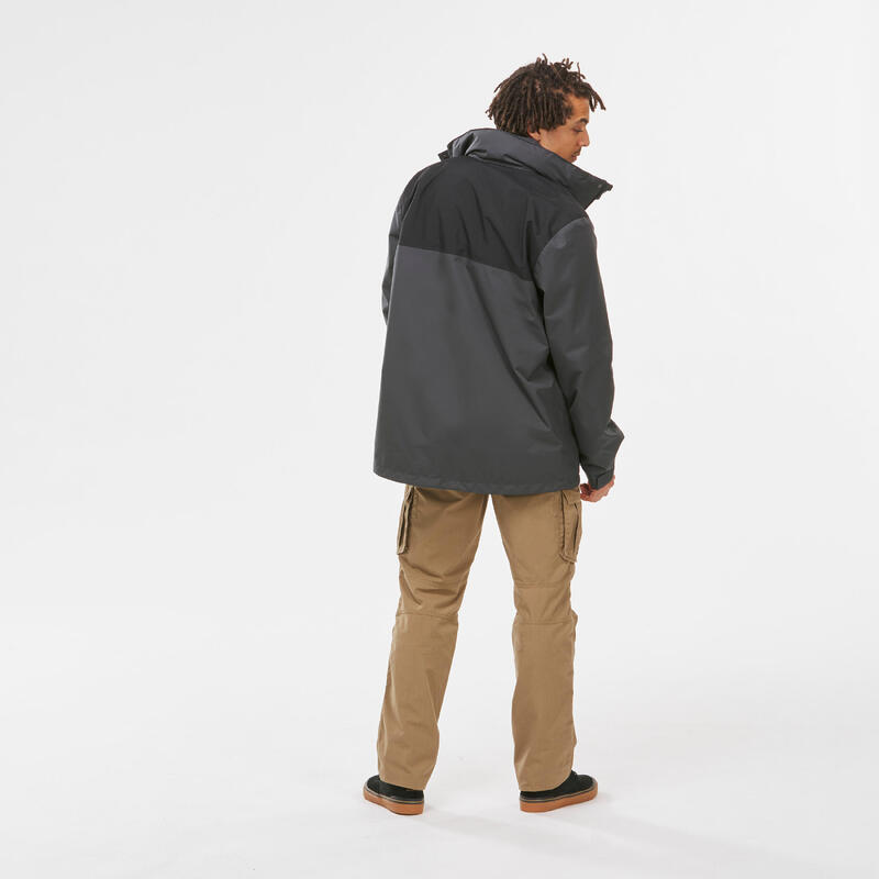 Erkek Su Geçirmez Outdoor Kar Montu/Kışlık Mont - Gri - 0 °C