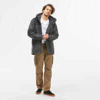 Men’s 3in1 waterproof hiking jacket 0°C NH100 - Grey
