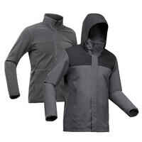 Men’s 3-in-1 waterproof hiking jacket - SH100 0°C