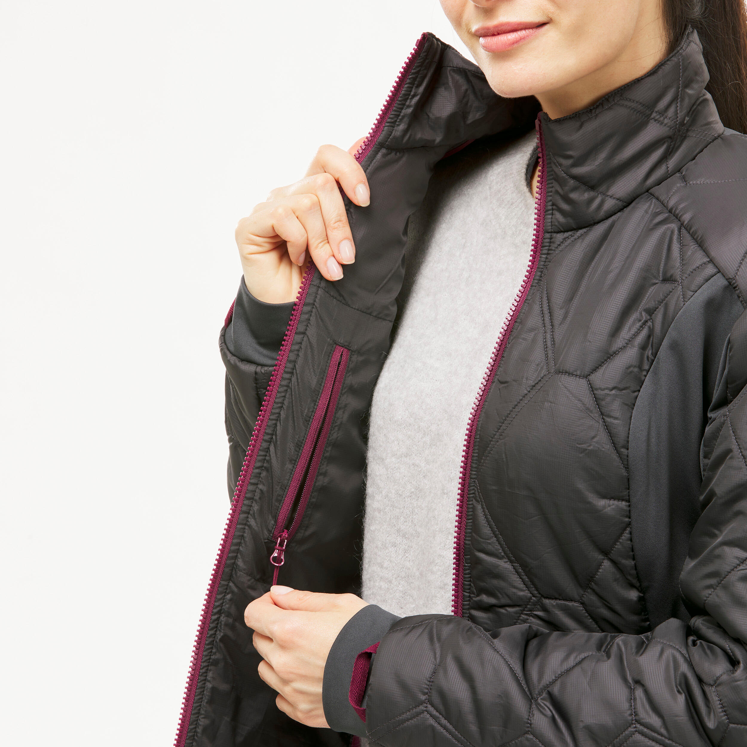 Manteau 3 en 1 femme - Travel 500 noir - FORCLAZ