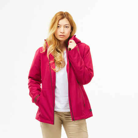 Women's Travel Trekking Waterproof 3-in-1 Jacket Travel 500 -8°C