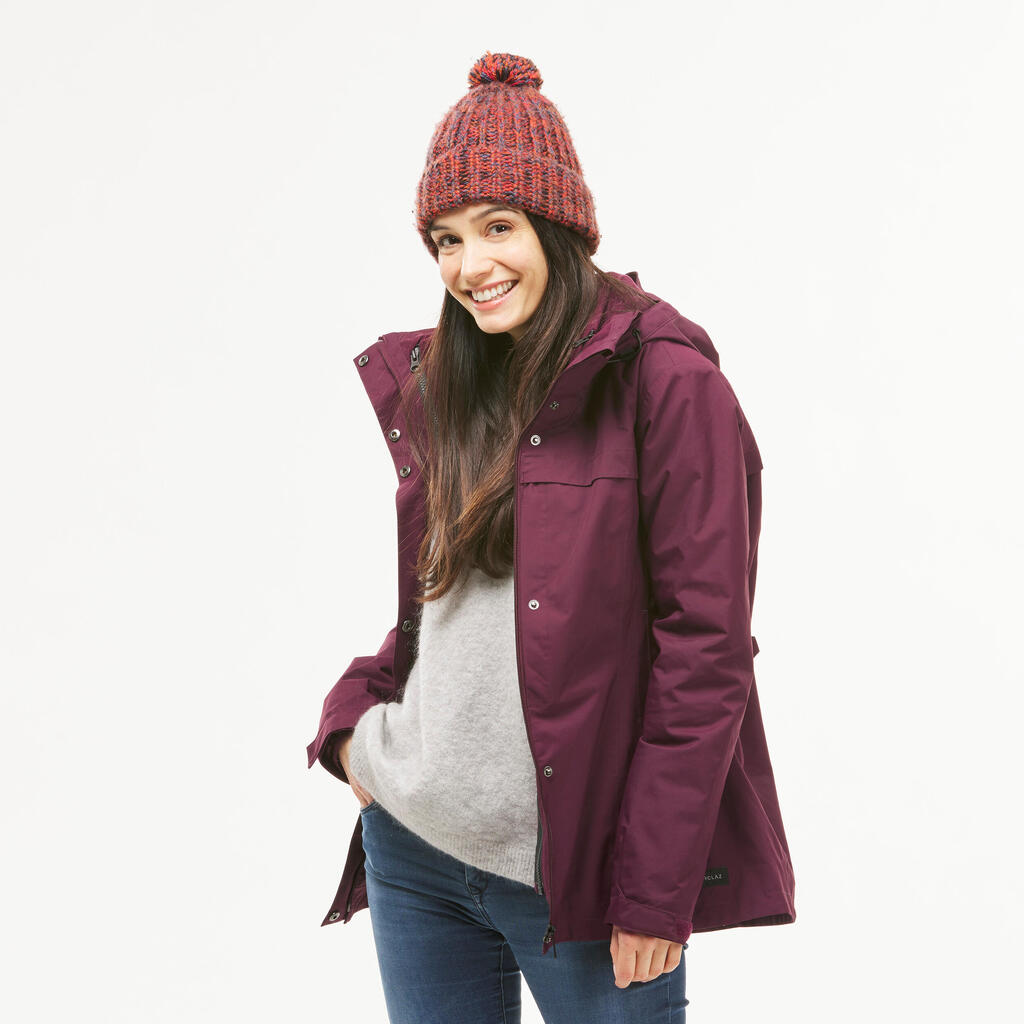 Women's 3-In-1 Waterproof Jacket - 100 - Burgundy