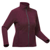 Women's waterproof 3in1 travel trekking jacket - Travel 100  0° - Burgundy