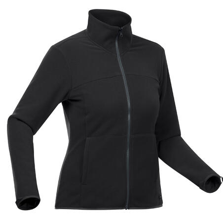 Куртка жіноча Travel 100 3 в 1 для трекінгу за температури 0° чорна