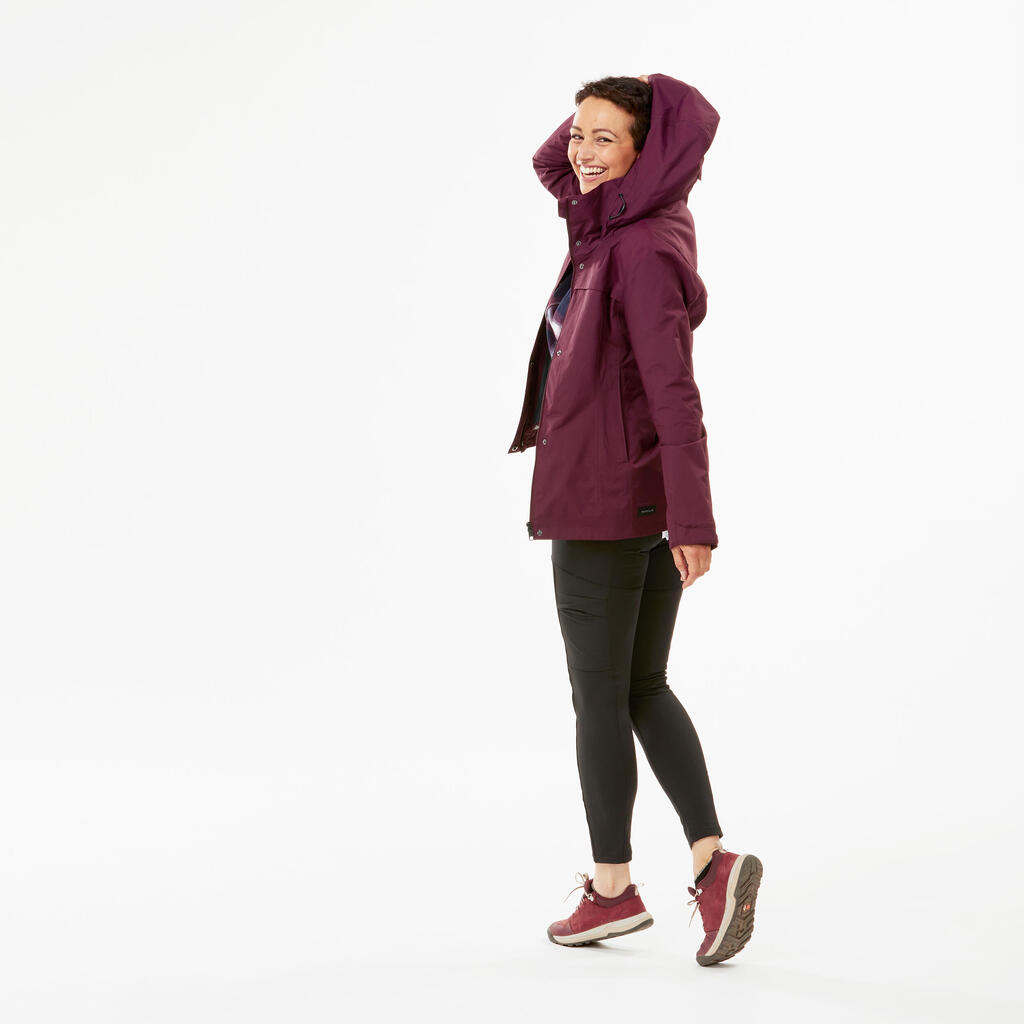 Women's 3-In-1 Waterproof Jacket - 100 - Burgundy