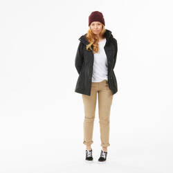 Women’s warm 3-in-1 hiking jacket 0°C NH100 - Black