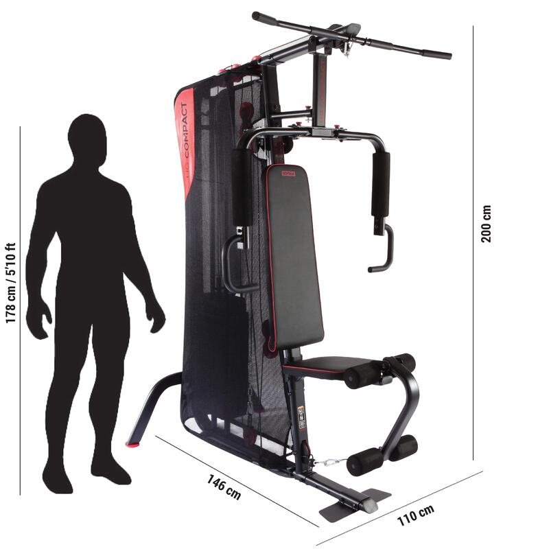 Machine musculation charge guidée compact - Home gym 900 CORENGTH