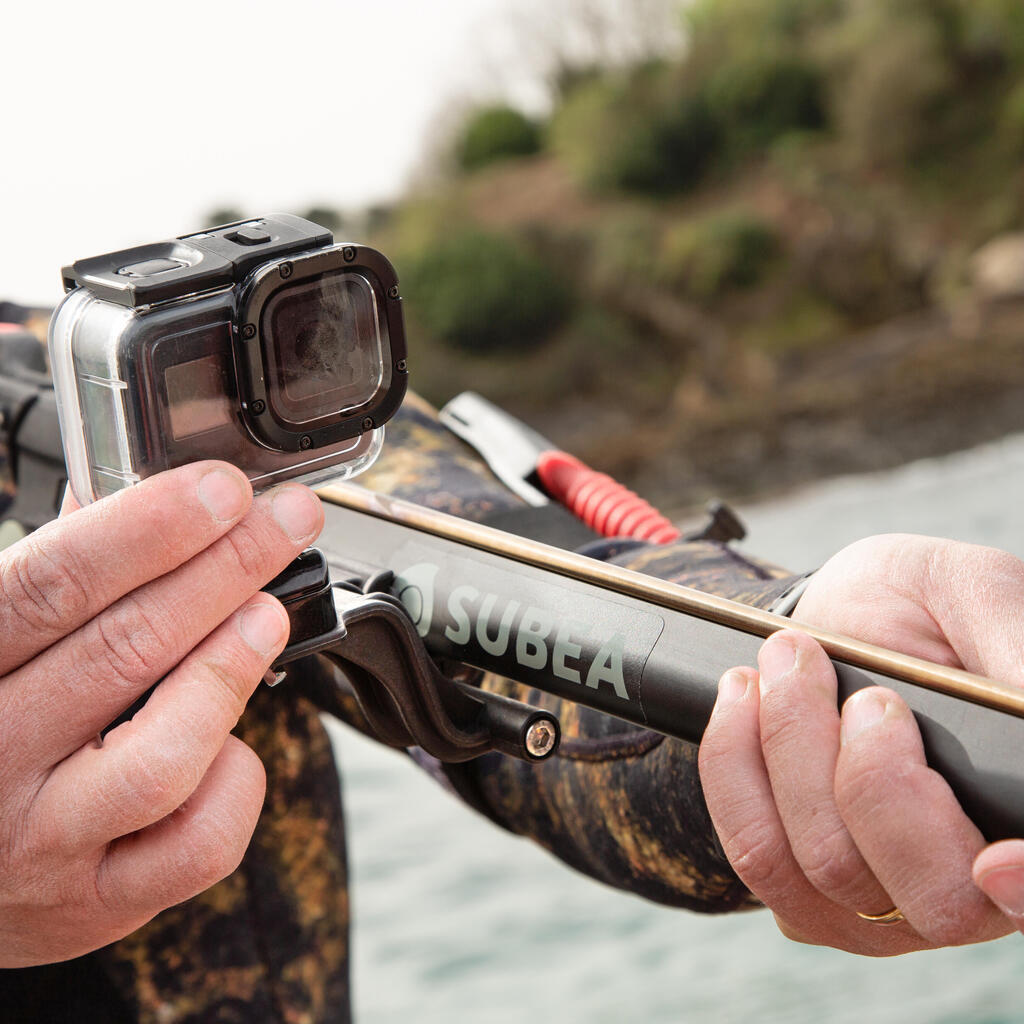 SPF camera holder for spearfishing speargun