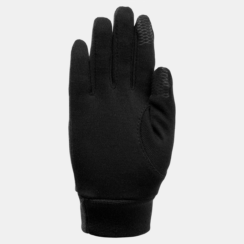 KIDS’ HIKING TOUCHSCREEN COMPATIBLE GLOVES - SH500 MOUNTAIN SILK - AGE 6-14 