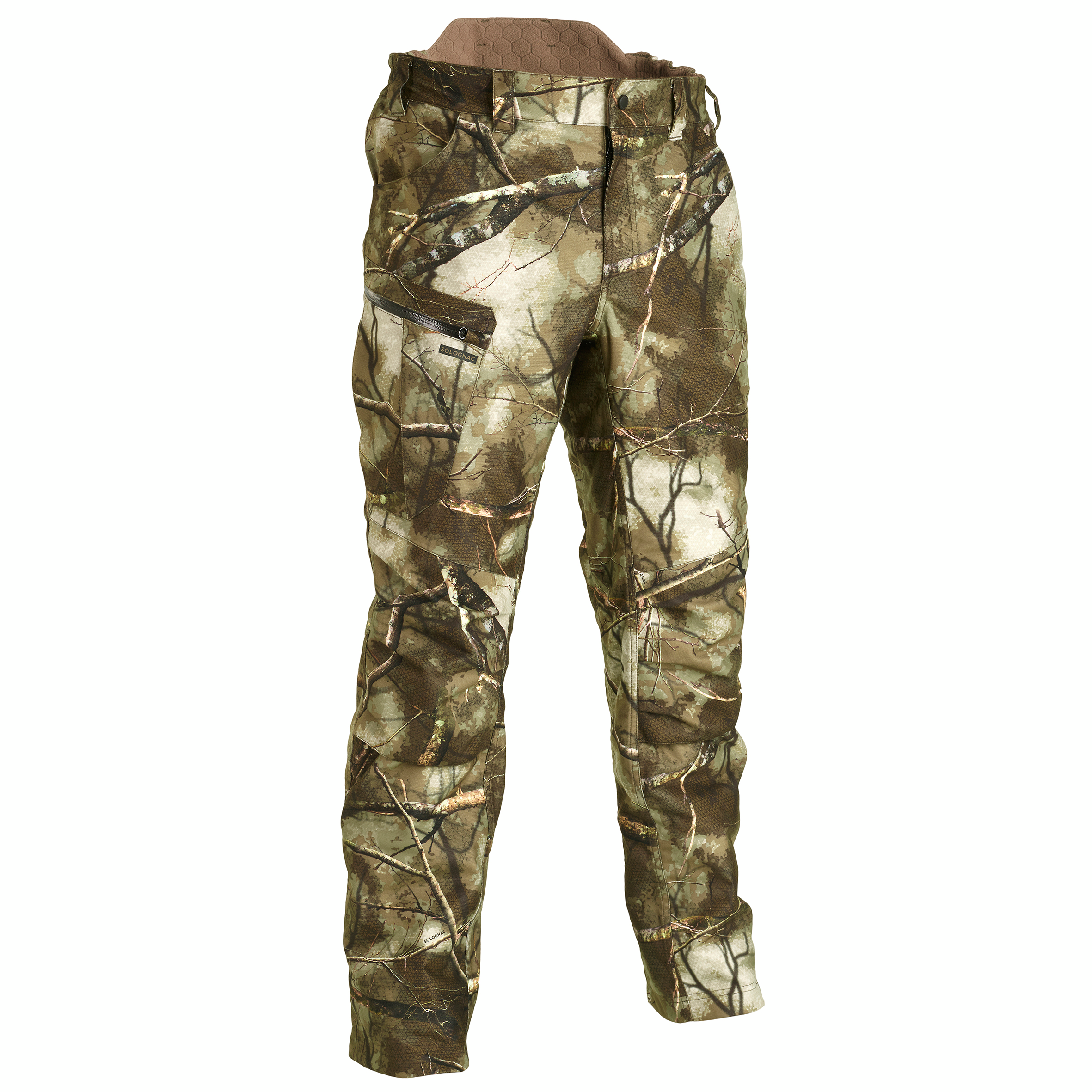 PANTALON CHASSE POSTE CHAUD IMPERMÉABLE 500 TREEMETIC pour les