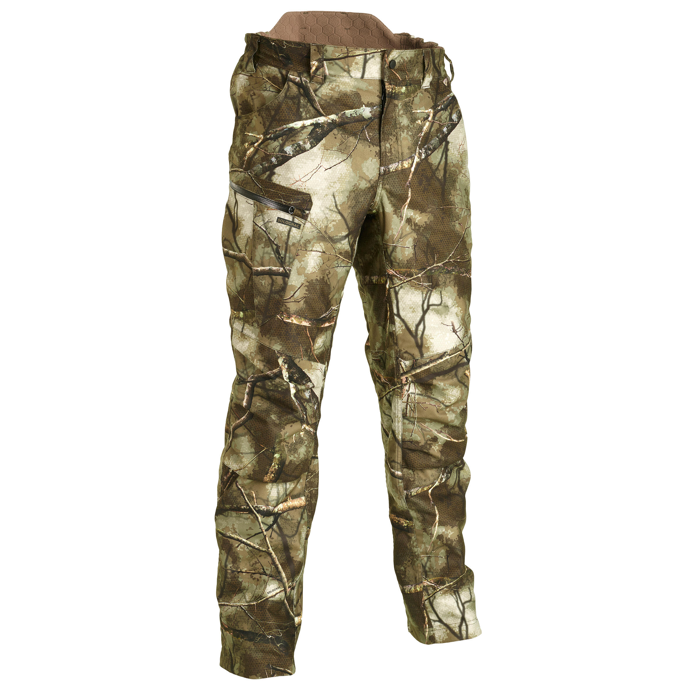 POST HUNTING WARM WATERPROOF TROUSERS 500 TREEMETIC 1/11