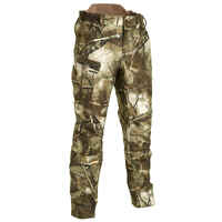 POST HUNTING WARM WATERPROOF TROUSERS 500 TREEMETIC