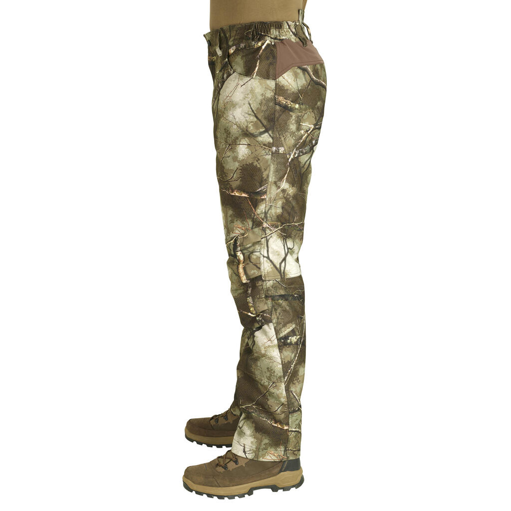 POST HUNTING WARM WATERPROOF TROUSERS 500 TREEMETIC