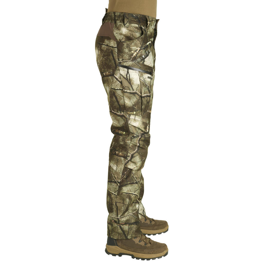 POST HUNTING WARM WATERPROOF TROUSERS 500 TREEMETIC