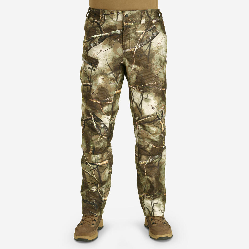 POST HUNTING WARM WATERPROOF TROUSERS 500 TREEMETIC