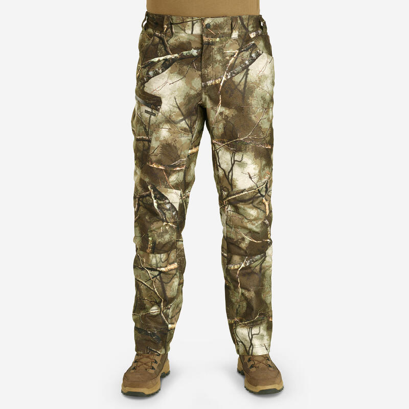 Pantalon 500 Treemetic călduros impermeabil camuflaj Bărbați  