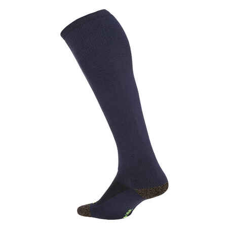 Vaikiškos žolės riedulio kojinės „FH500“, tamsiai mėlyna