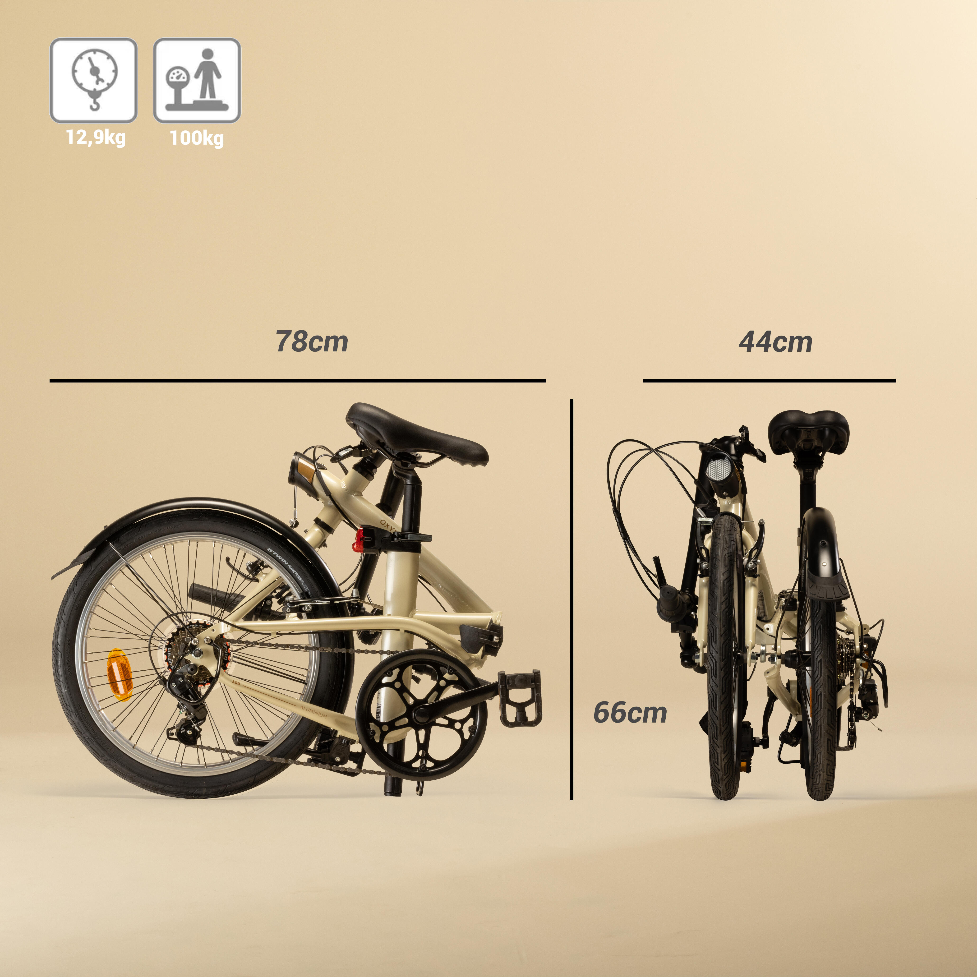 decathlon foldable bike