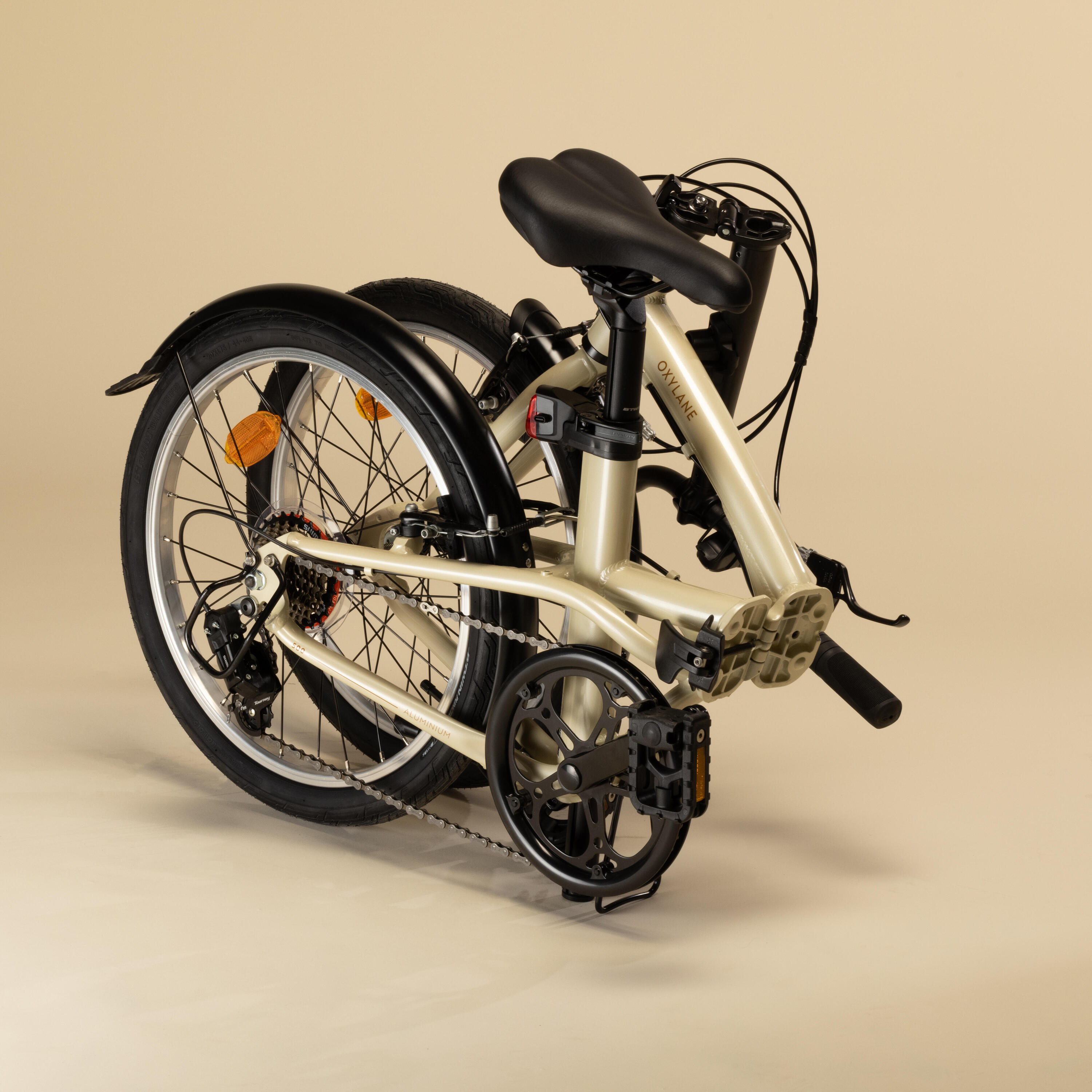 20 Inch FOLDING BIKE btwin 500 - Beige 12/25