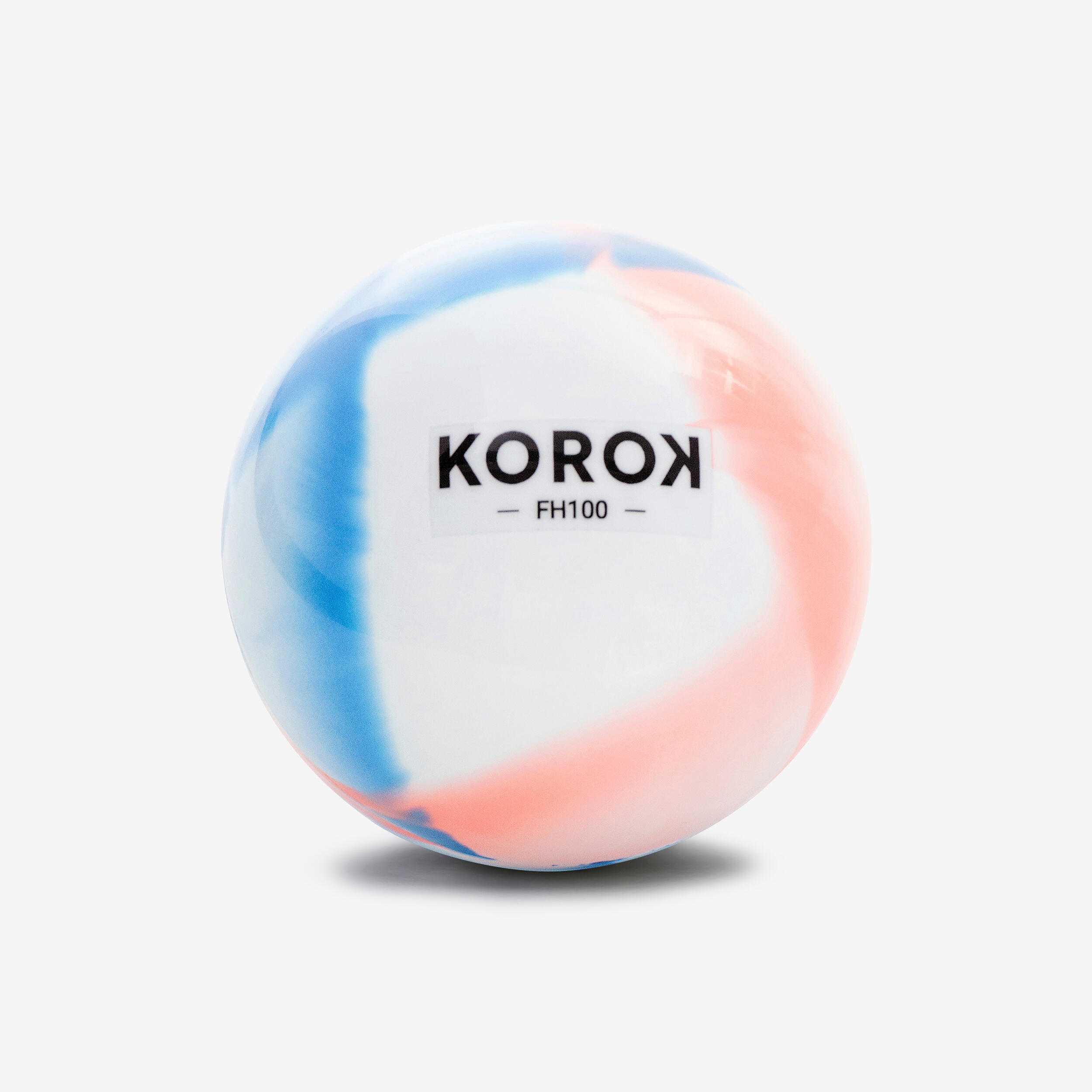 Smooth Field Hockey Ball FH100 - Blue/Coral 1/2