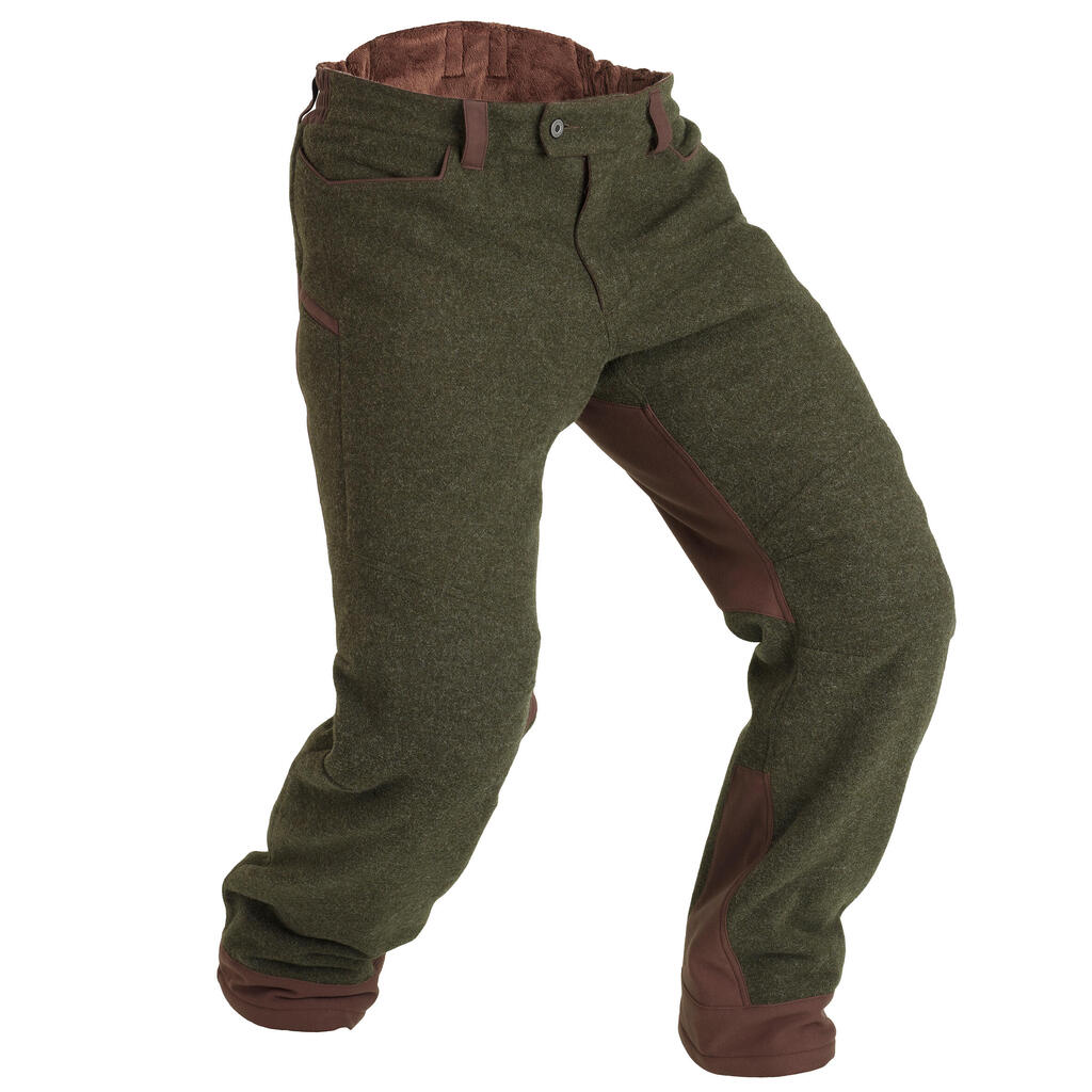 HUNTING WARM SILENT WOOL TROUSERS 900 - GREEN