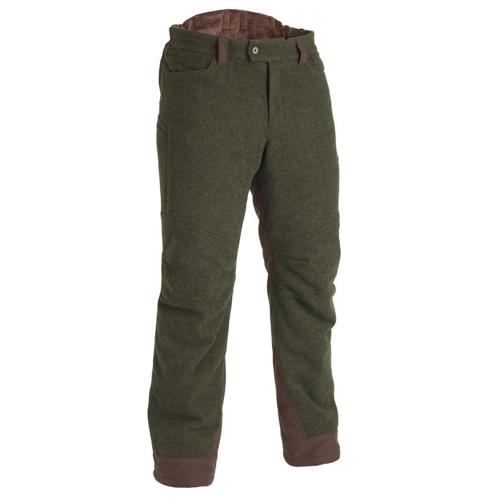 HUNTING WARM SILENT WOOL TROUSERS 900 - GREEN