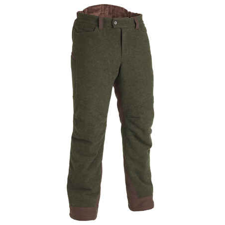 Zelene tople volnene lovske hlače 900 