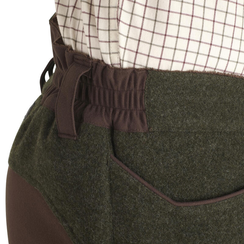 Jagdhose 900 Wolle warm geräuscharm grün 