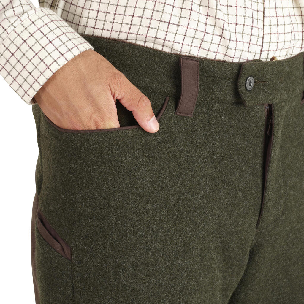 HUNTING WARM SILENT WOOL TROUSERS 900 - GREEN