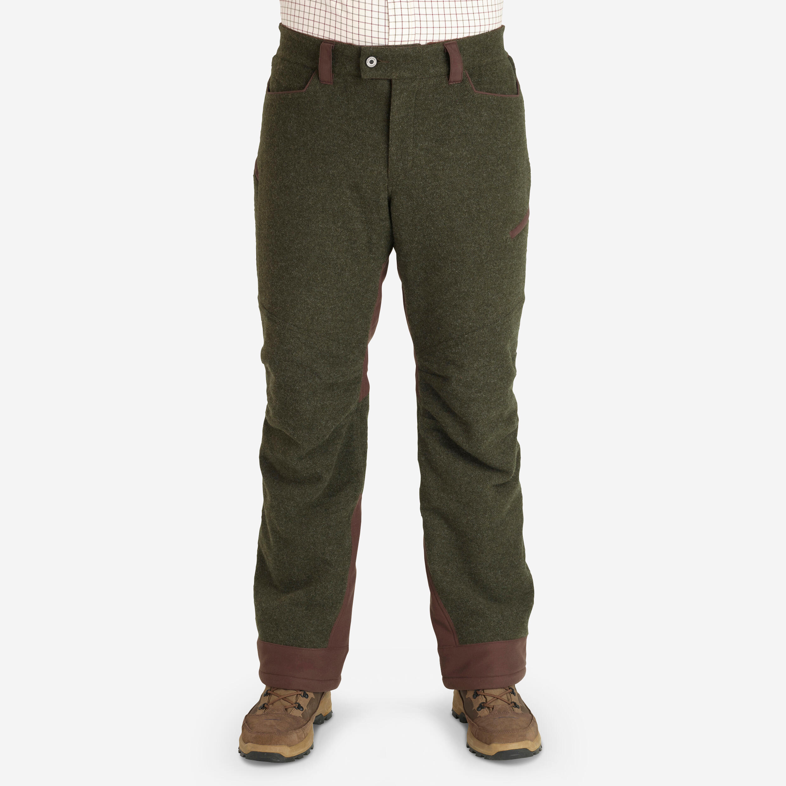 PANTALON CHASSE CHAUD LAINE SILENCIEUX VERT 900 - SOLOGNAC PANTALON CHASSE CHAUD LAINE SILENCIEUX VERT 900 - SOLOGNAC
