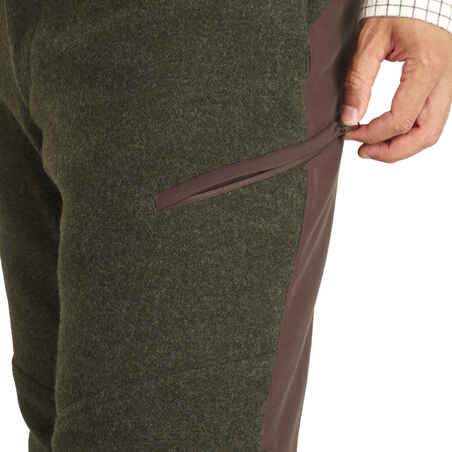 HUNTING WARM SILENT WOOL TROUSERS 900 - GREEN