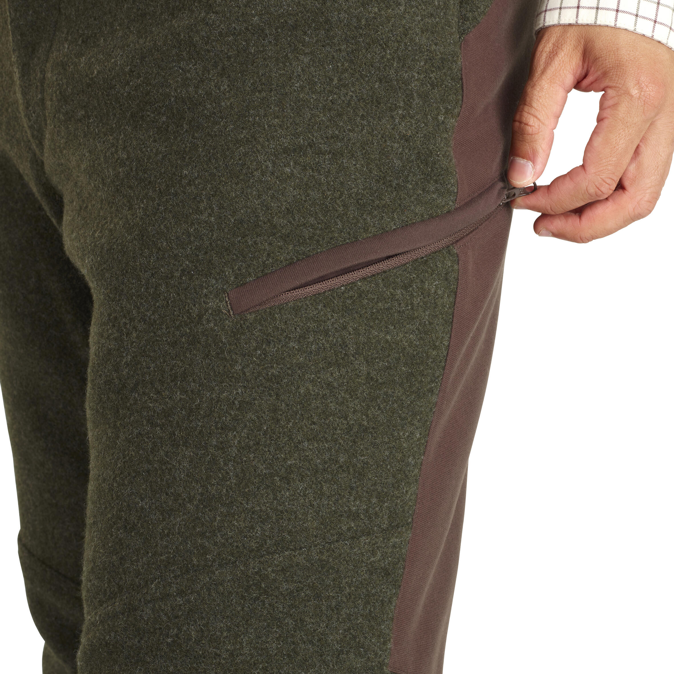 HUNTING WARM SILENT WOOL TROUSERS 900 - GREEN 11/11