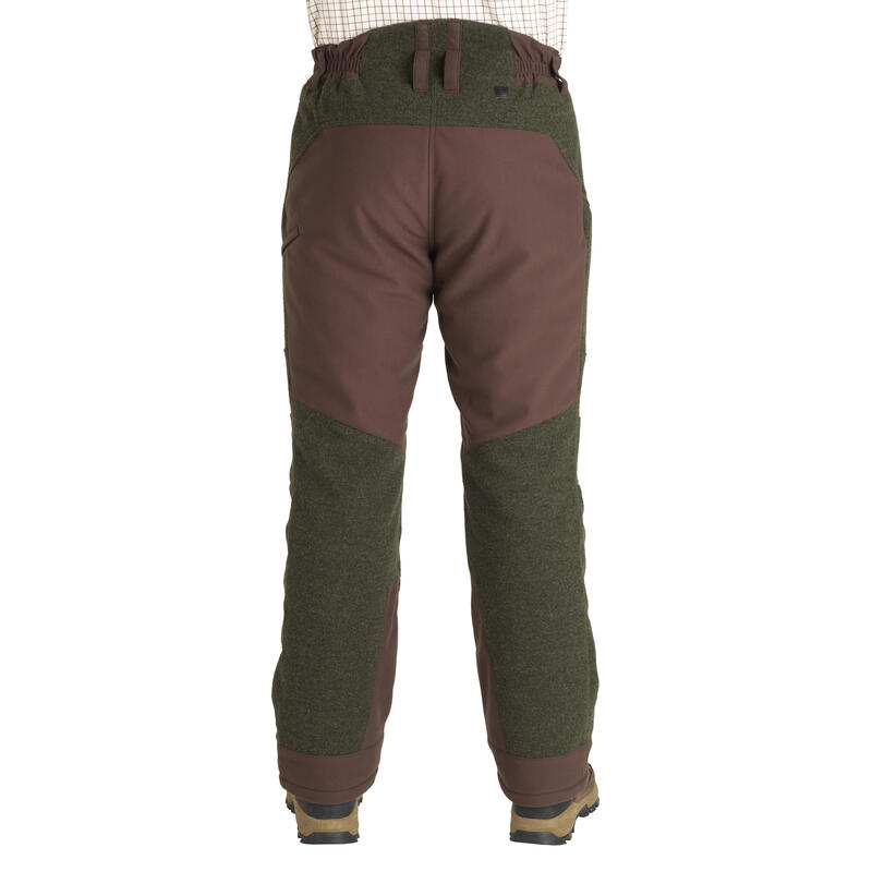 PANTALON CHASSE CHAUD LAINE SILENCIEUX VERT 900