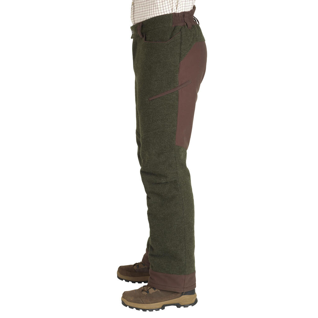 HUNTING WARM SILENT WOOL TROUSERS 900 - GREEN