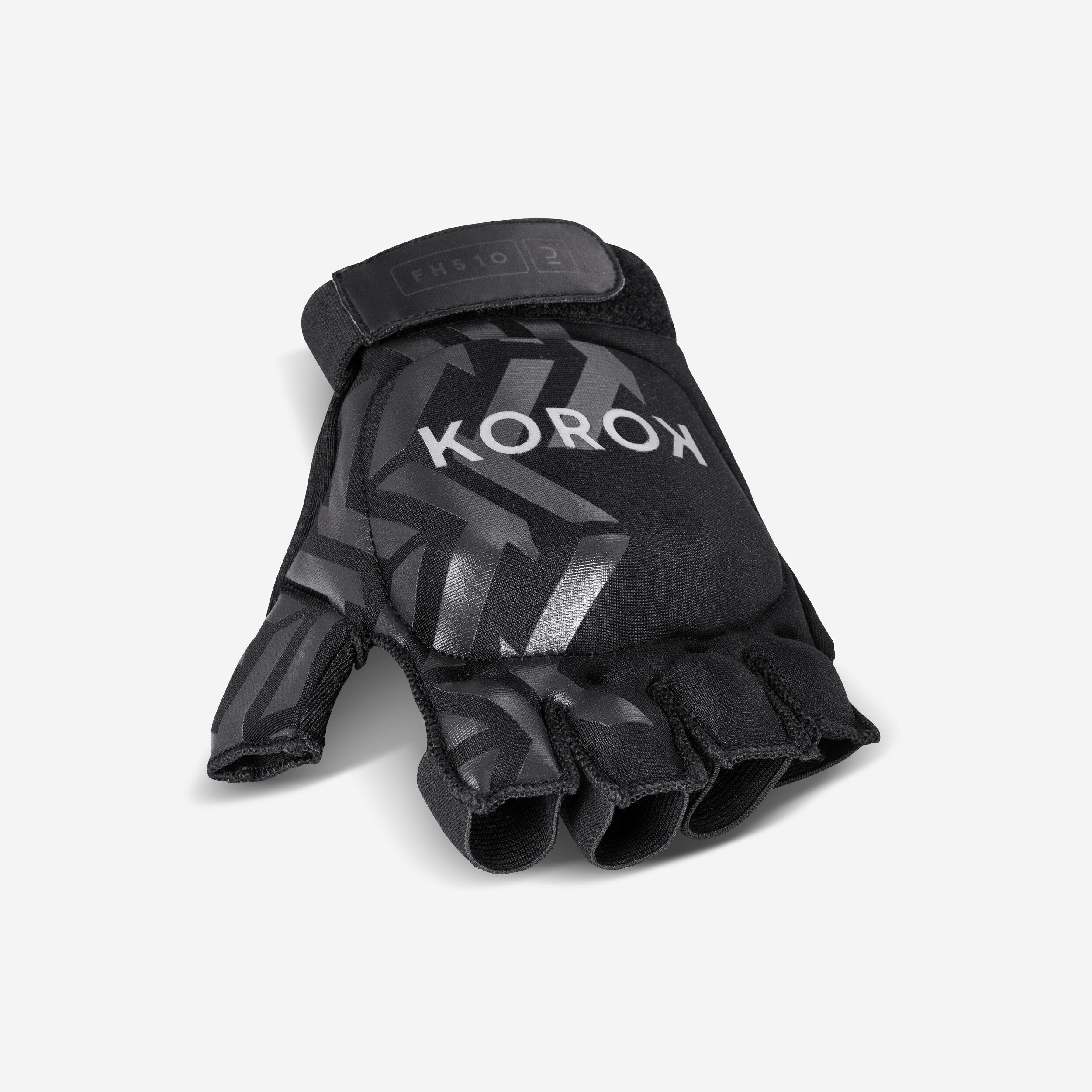 KOROK Damen/Herren/Kinder Feldhockey Handschuhe 1-Fingerglied - FG510 schwarz/grau