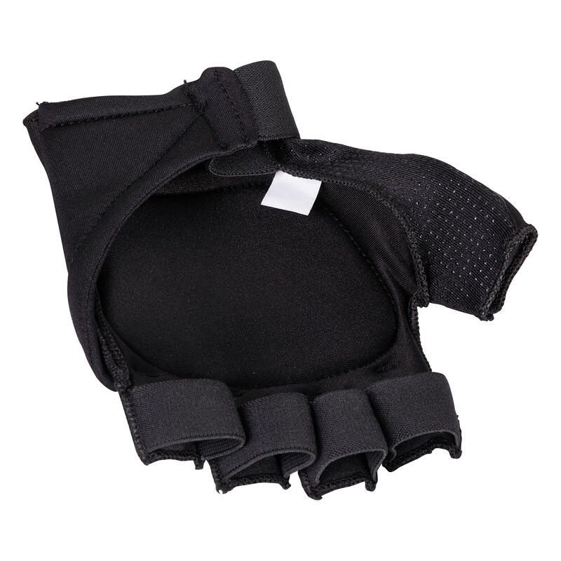 Hockeyhandschoen voor tieners/volwassenen FG510 1 vingerkootje gemiddelde intensiteit zwart/grijs