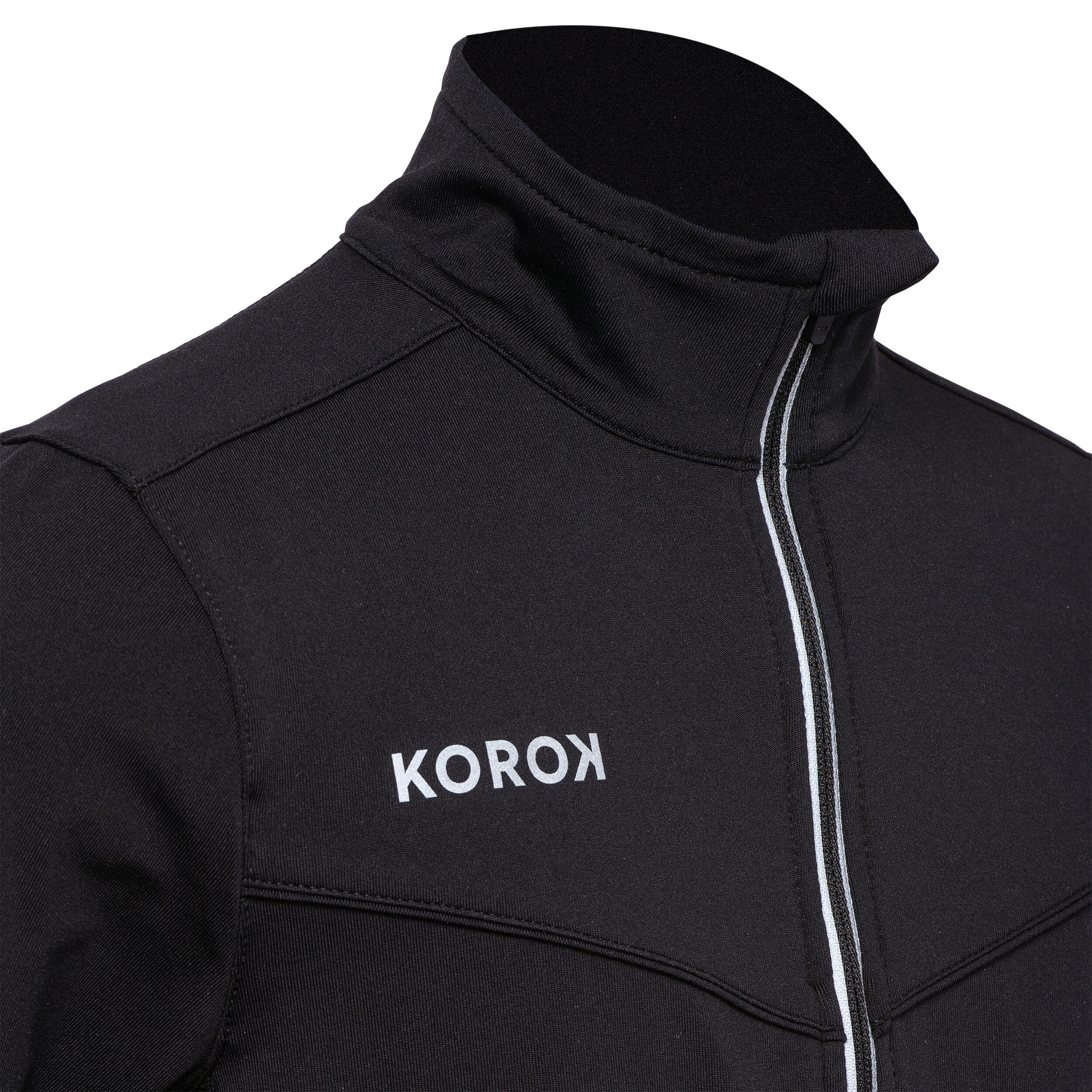 KOROK Detská tréningová bunda na pozemný hokej FH900 čierna 12 rokov