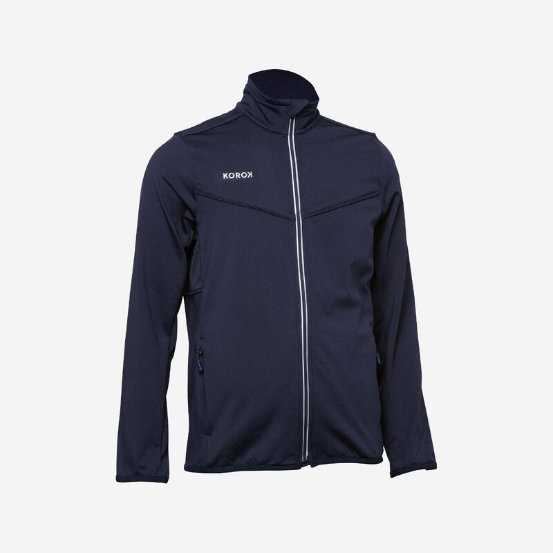 Trainingsjacke Feldhockey FH900 Kinder marineblau