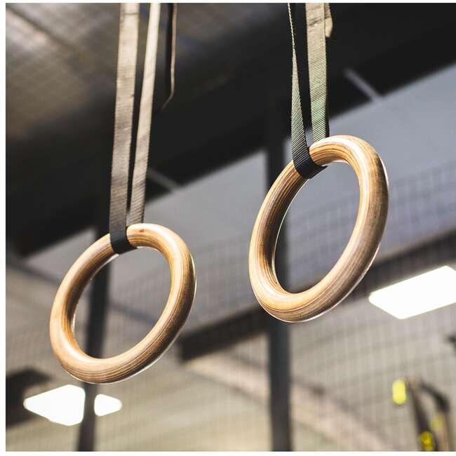 Wooden gym ring x2 SVELTUS DECATHLON