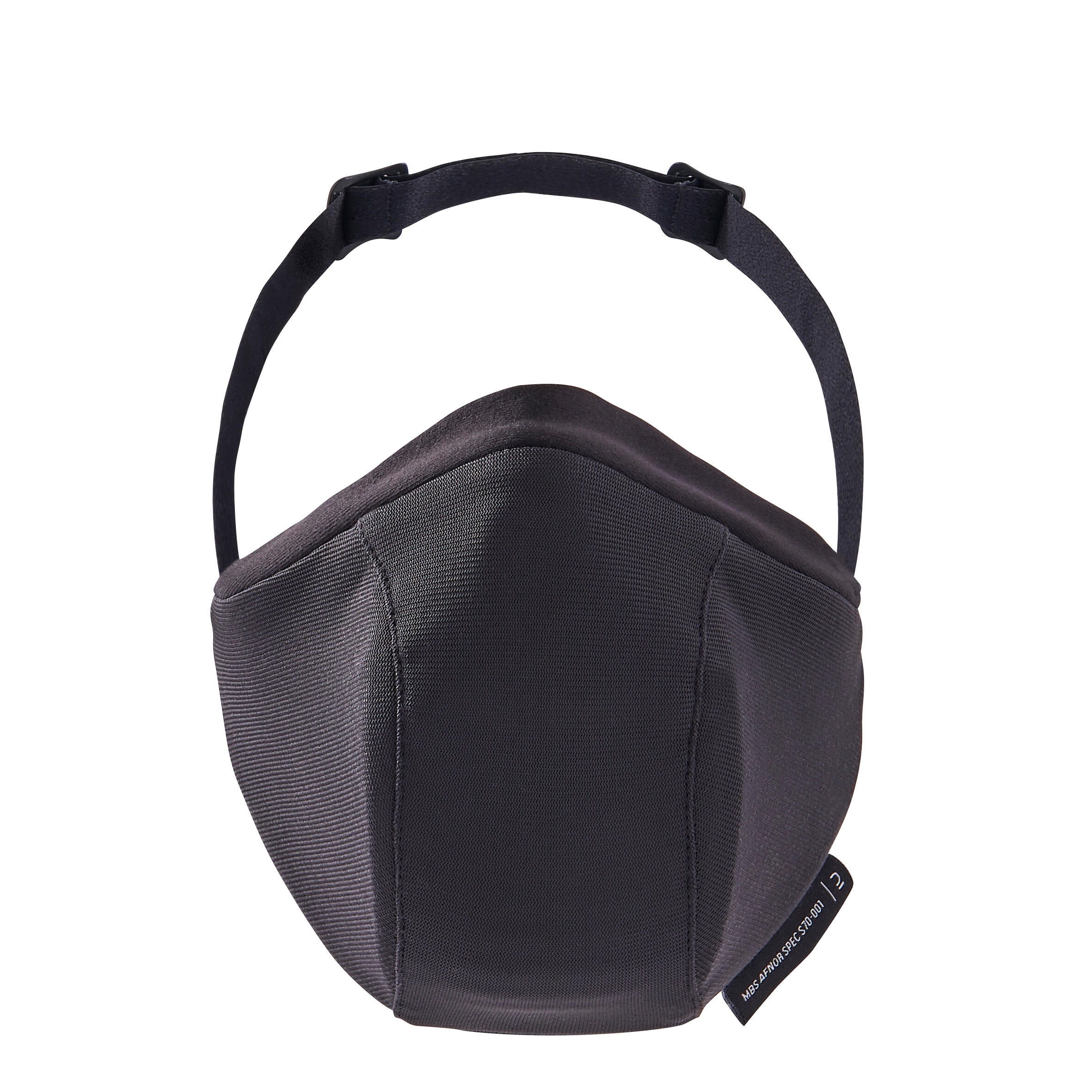 MASQUE BARRIÈRE COVID-19 POUR LE SPORT RÉUTILISABLE MBS NOIR 36/42