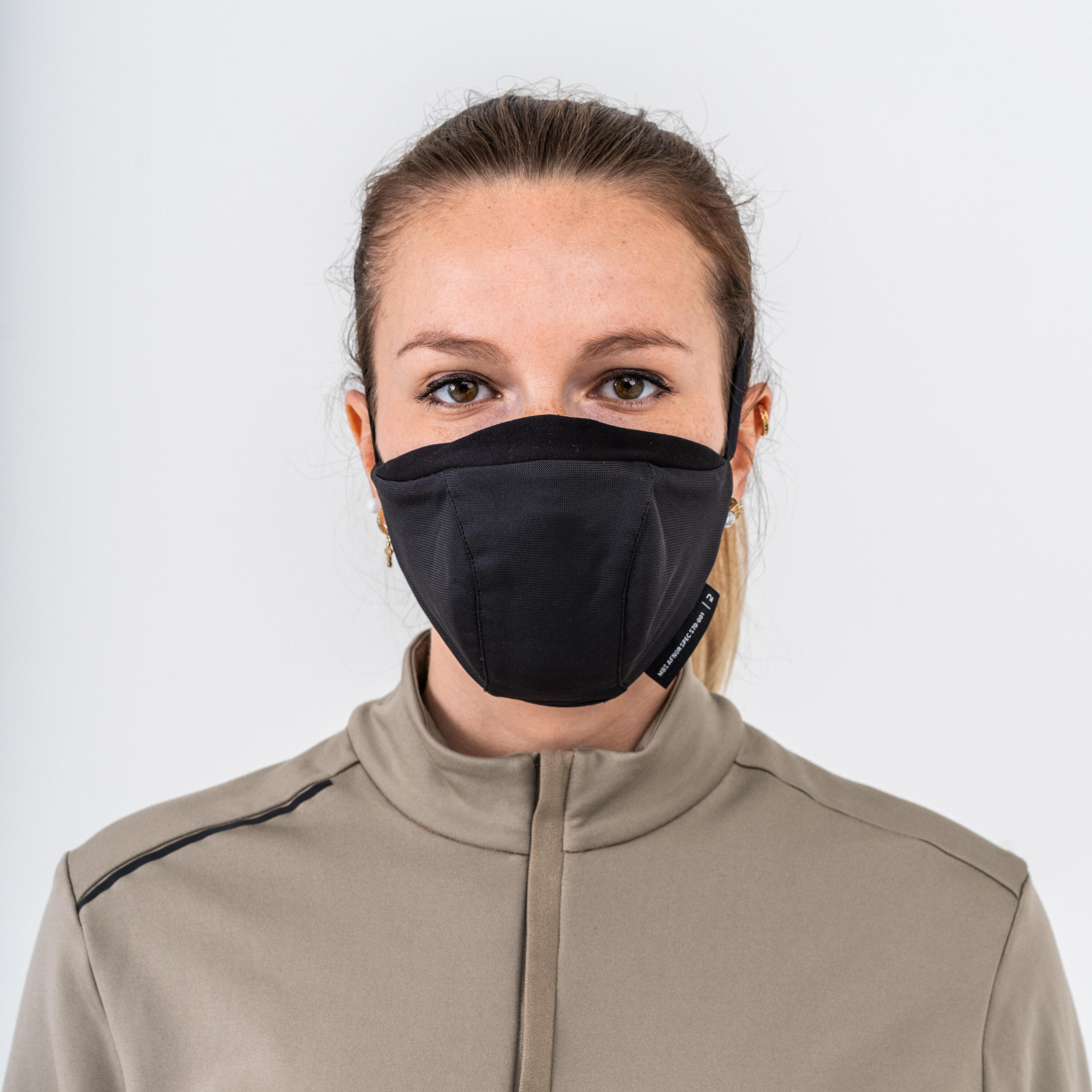 MASQUE BARRIÈRE COVID-19 POUR LE SPORT RÉUTILISABLE MBS NOIR 23/42